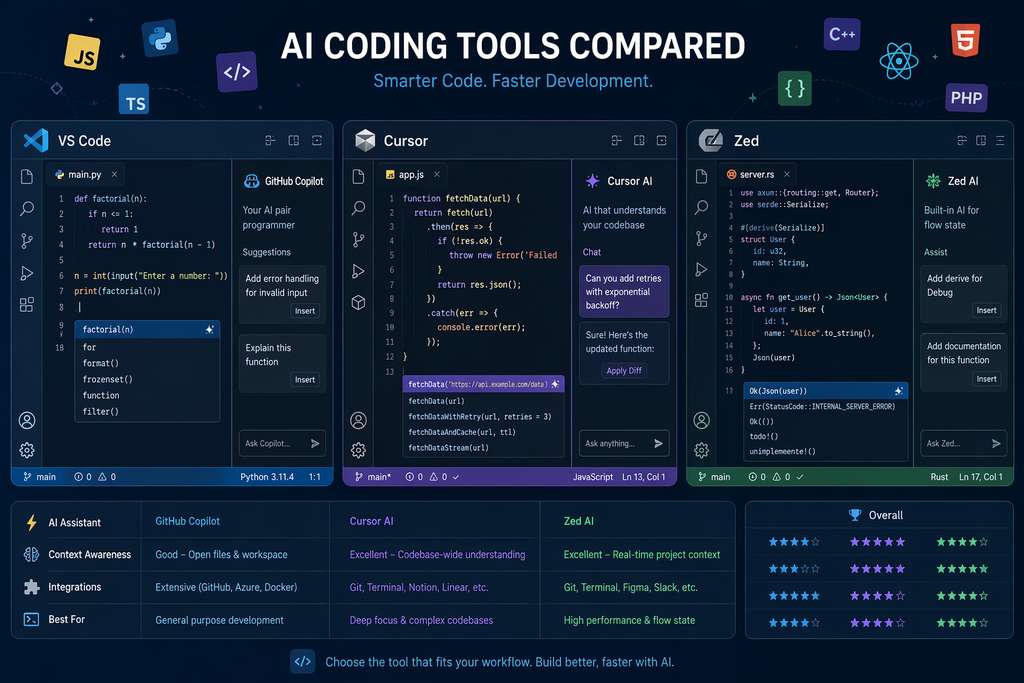 图片[1]-2026年最强AI编程工具横评：Cursor vs Copilot vs 通义灵码-AI智能库
