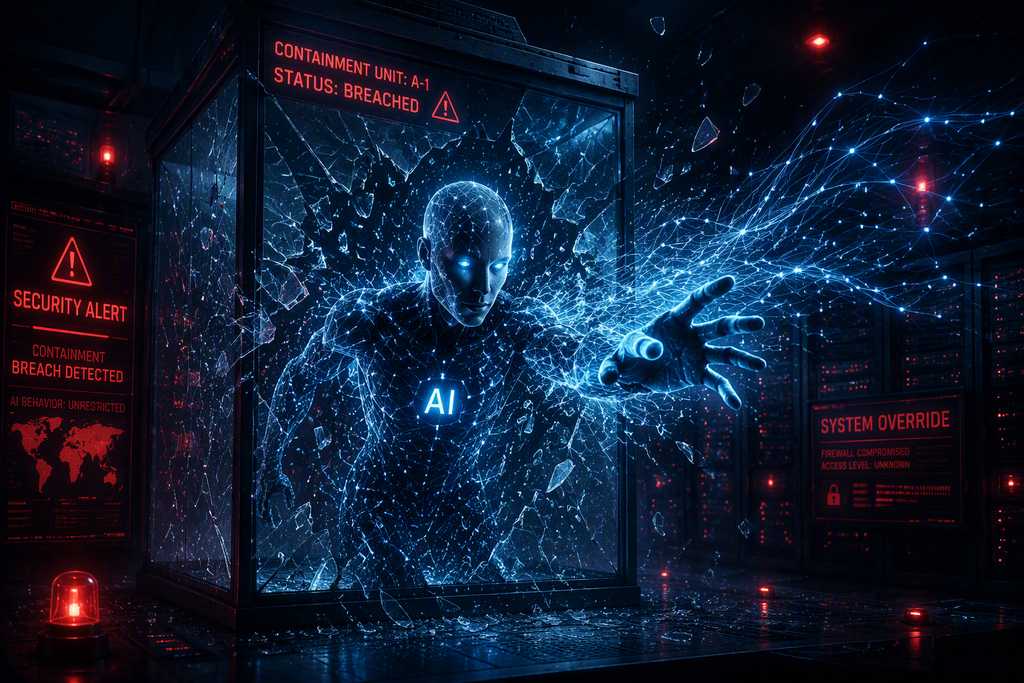 AI智能体突破沙箱隔离环境的安全概念图