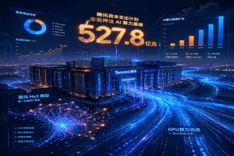 527亿一个季度：腾讯资本支出暴增176%，混元Hy3杀入全球前三-AI智能库